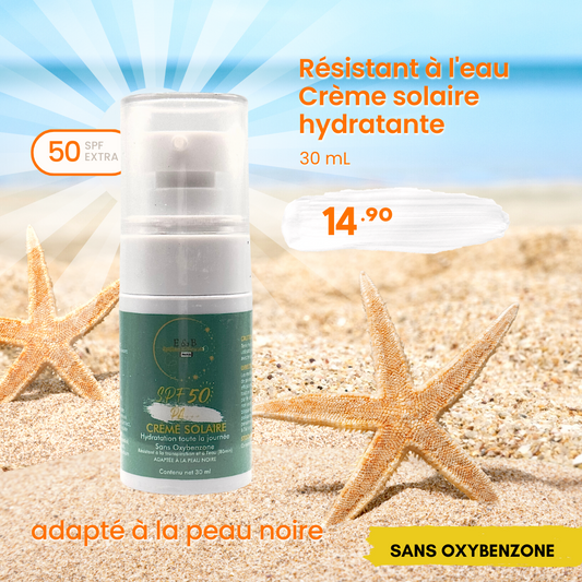 Crème solaire protectrice pour peau noire sans oxybenzone - SPF 50+